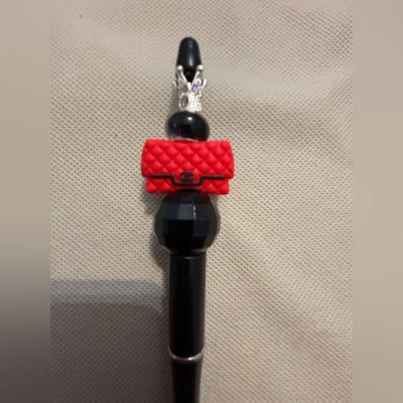 Black and Red Designer-Inspired Pen - Picture 2 of 2